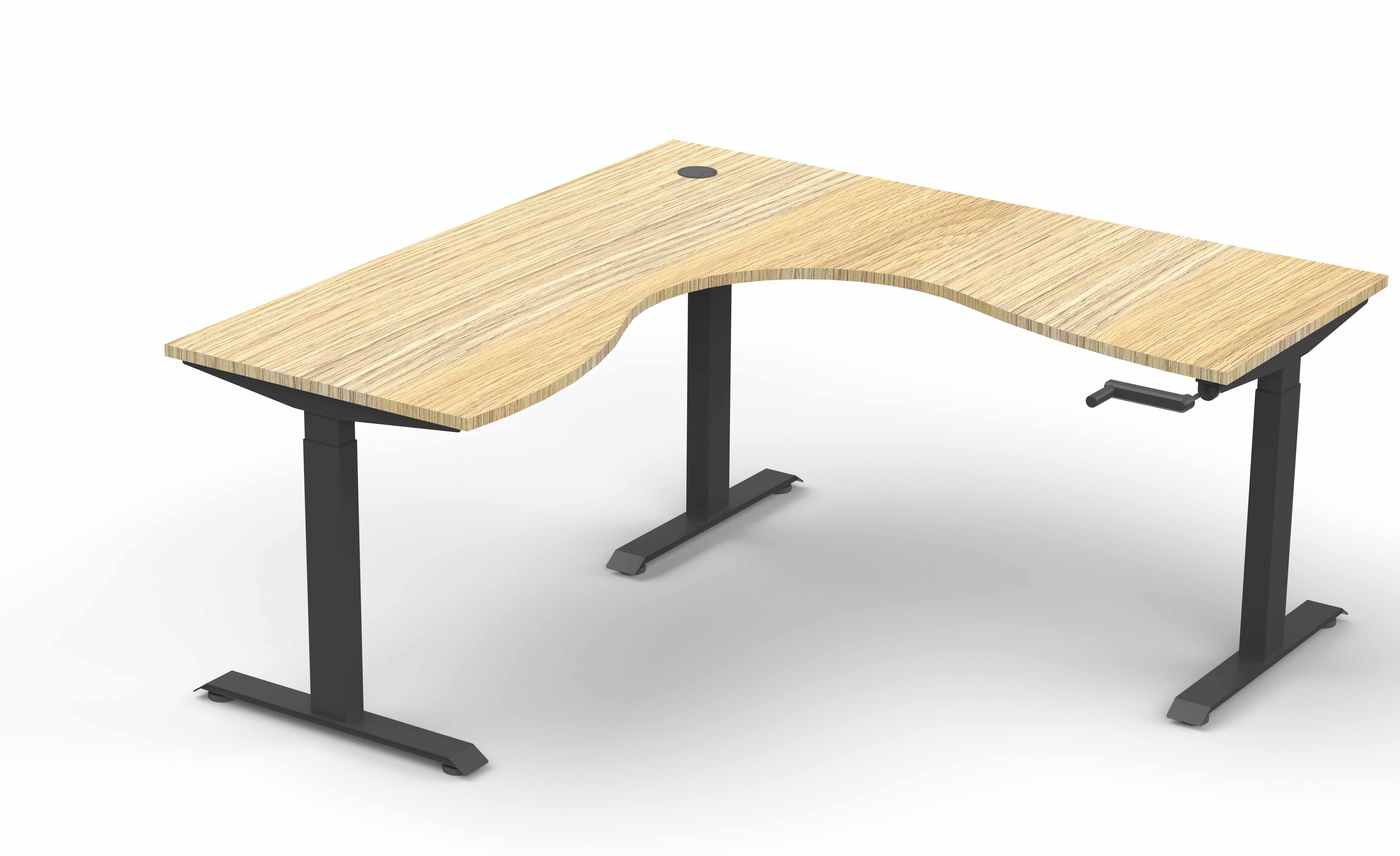 Boost Crank Height Adjustable Corner Desk - 1500x1500 NOBS